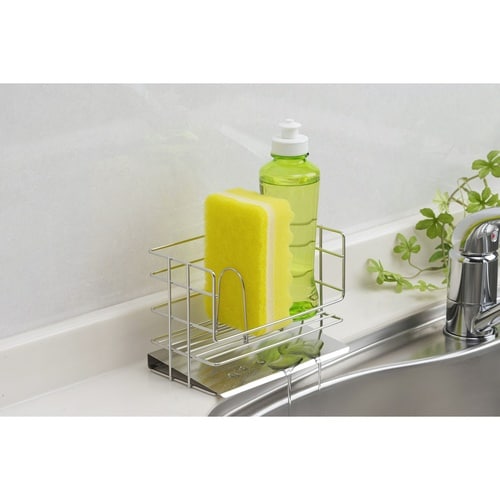 スポンジラック 斜めトレー付 洗剤スポンジラック