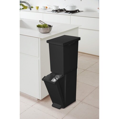 ゴミ箱 36L 2段 ブラック