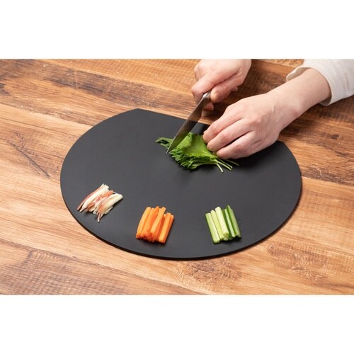 丸いまな板 小 食洗機対応 ブラック
