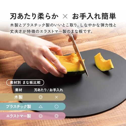 丸いまな板 小 食洗機対応 ブラック