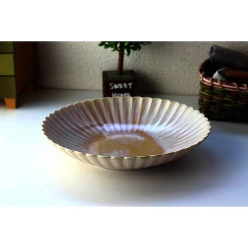 皿 菊花和膳 大皿 21cm 青磁