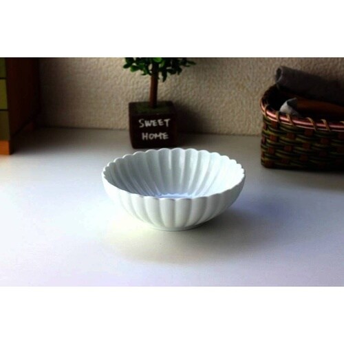 鉢 菊花和膳 サラダ鉢 13cm 白