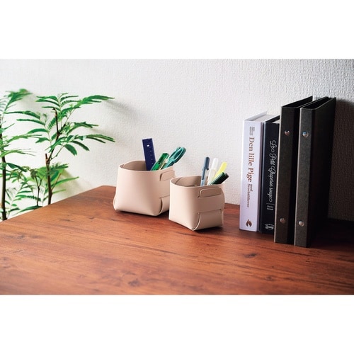 小物収納ケース 大小2個組 ベージュ