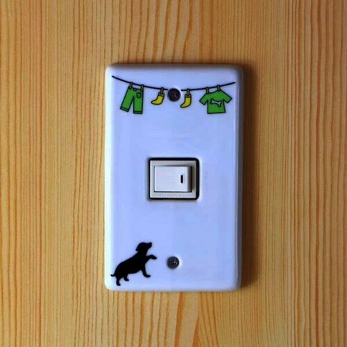 スイッチカバー グリーン ドッグ1穴