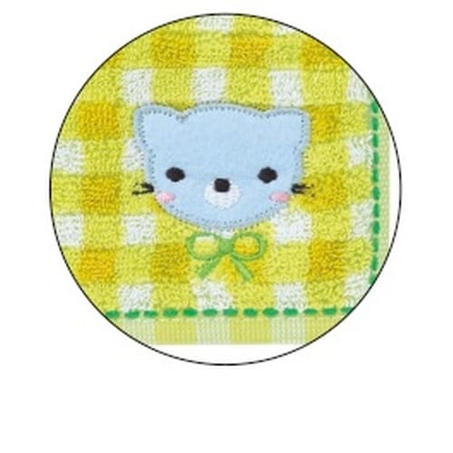 キッズ柄タオルハンカチ ネコ 50枚入