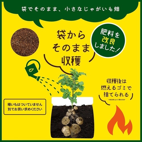 袋で育てるじゃがいもの土ポテトバッグ黄 12L