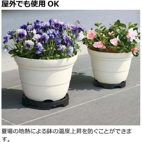 置くだけで通気排水できるポットスタンド S ブラッ