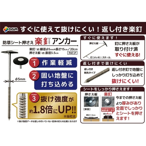 楽釘アンカー 10本 15cm