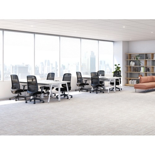 イージー 肘付き 樹脂脚 ブラック/グレー