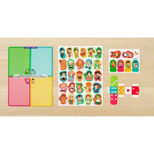 ぷにぴたシールあそび せかいのこども