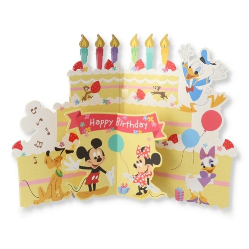 お誕生祝カードオルゴールディズニーカットケー×6