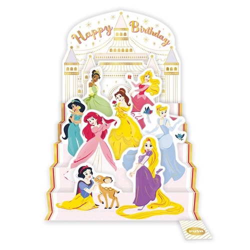 お誕生祝いカードオルゴールプリンセス/お城×3