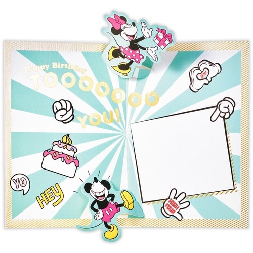 お誕生祝いカード立体ディズニーMM/HBD×6