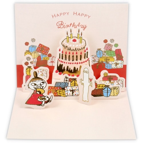 お誕生祝いカード立体ムーミンミイとプレゼント×6