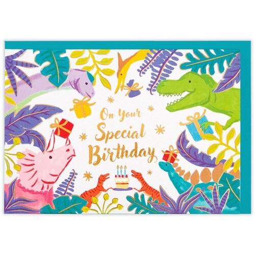 お誕生祝いカード立体恐竜バースデー×6