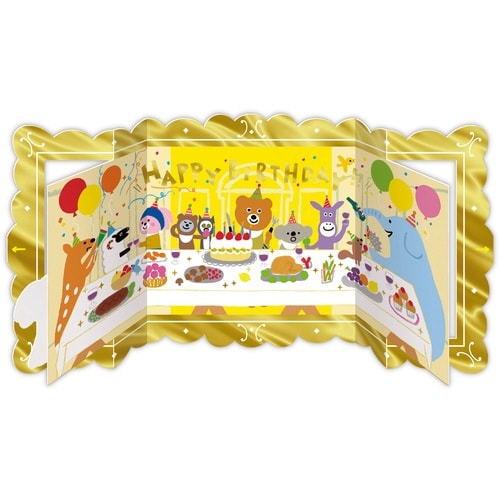 お誕生祝いカード立体くるっと名画×6