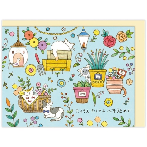 多目的カード立体TATねこフラワー×6