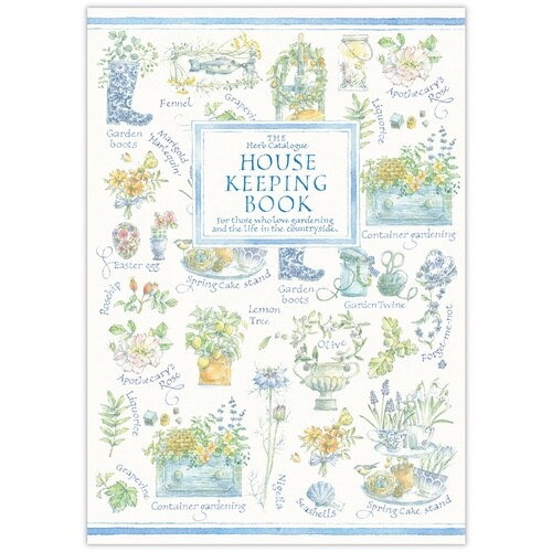 家計簿ハーブカタログブルー×6