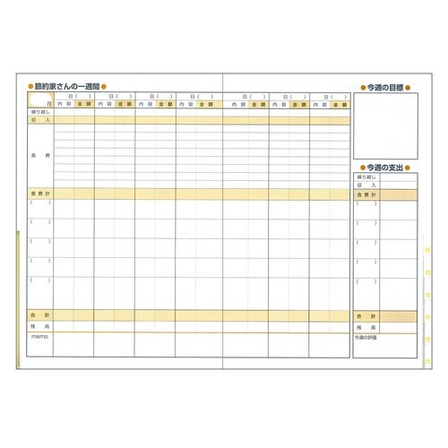節約家さんの家計簿 B5×3