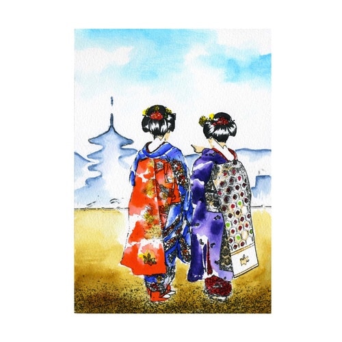彩で彩る大人の塗り絵 京都の四季1×20