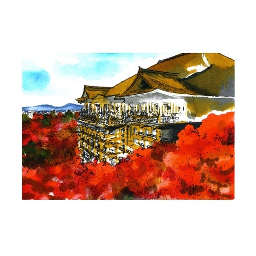彩で彩る大人の塗り絵 京都の四季3×20