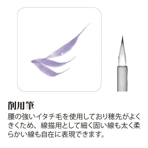 絵手紙筆 削用筆 大×5
