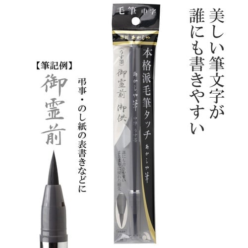 筆ペン 中字 うす墨×10
