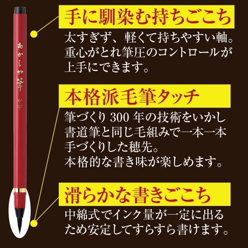 筆ペン 中字 うす墨×10