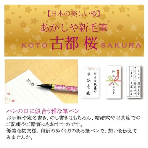 新毛筆 古都桜 プラケース入10本パック×2