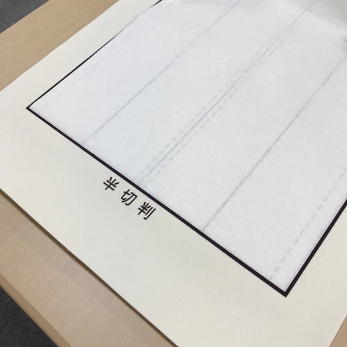 下敷 半切 樹脂ラシャ 罫線入り×2