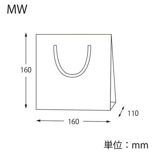 手提紙袋カラーチャームバッグMWグレー10枚×10