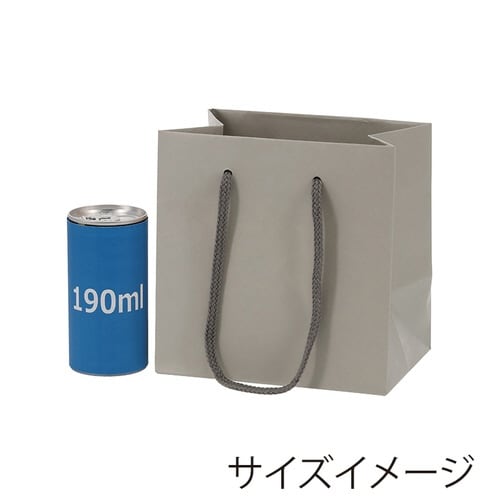 手提紙袋カラーチャームバッグMWグレー10枚×10