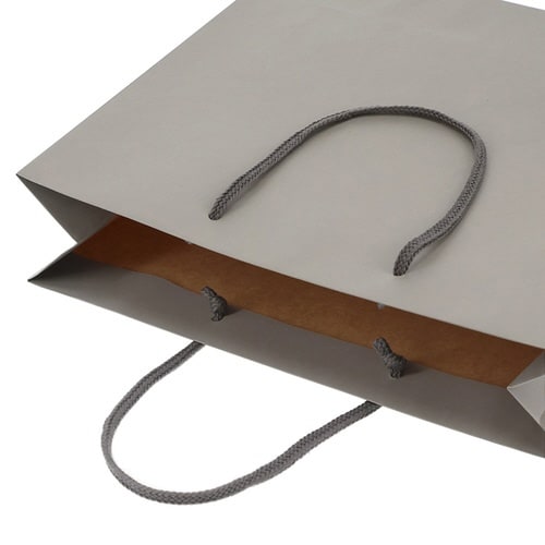 紙袋カラーチャームバッグ3才グレー10枚×10