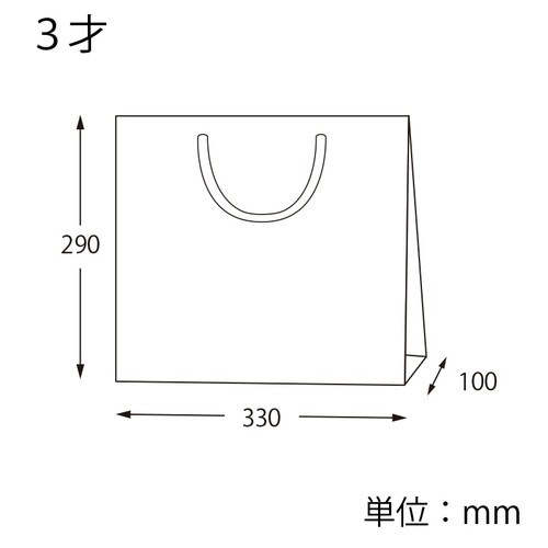 紙袋カラーチャームバッグ3才グレー10枚×10