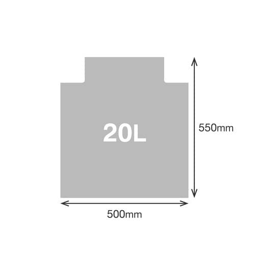 セットしやすいポリ袋20L 20枚入×30