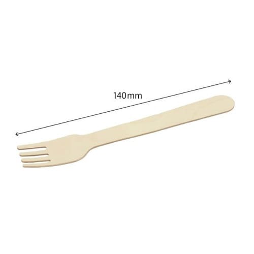 テイクアウト用木製フォーク 140mm 100本入