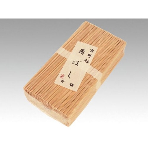 吉野杉 角箸 白帯巻 100膳セロ巻