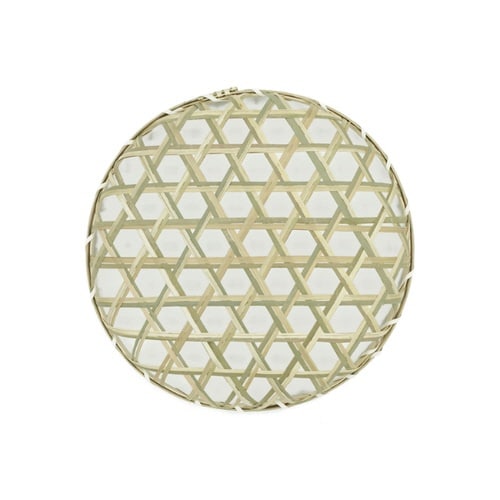 竹かご2色丸篭被せフタ付G アサヒグリーン×100