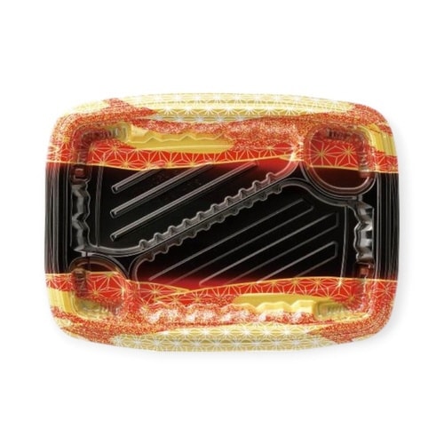 弁当容器 MSDレイア27−19−1 らい光赤×8