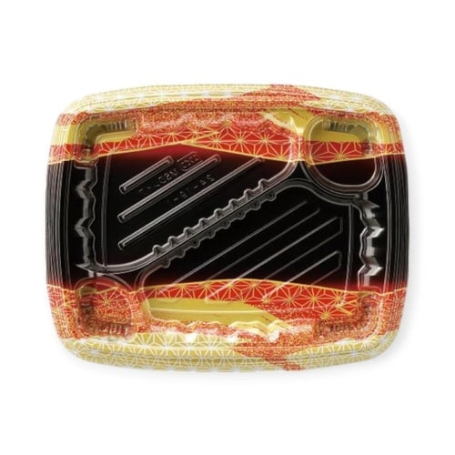 弁当容器MSDレイア24−19−1らい光赤×12