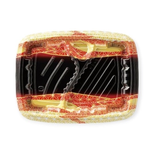 弁当容器MSDレイア24−18−4らい光赤×12