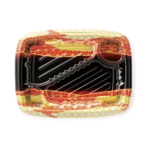 弁当容器MSDレイア24−18−3らい光赤×12