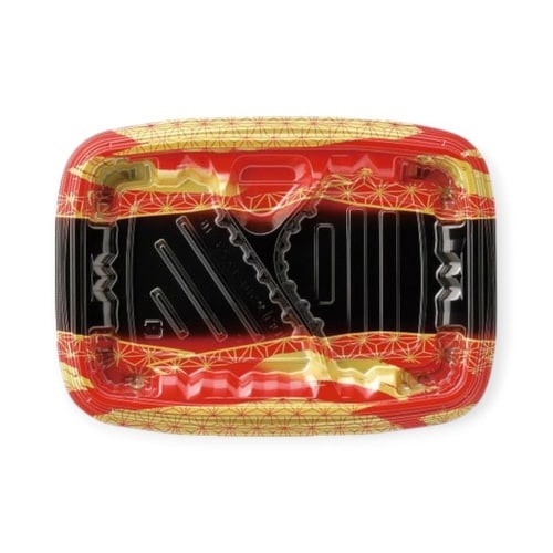 弁当容器MSDレイア23−16−1麻おり赤×12