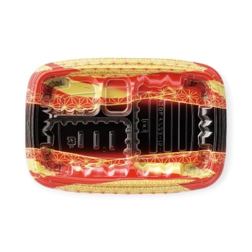 弁当容器MSDレイア23−15−1麻おり赤×12