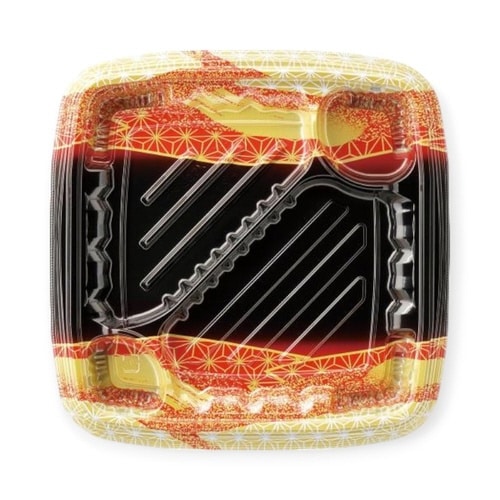 弁当容器MSDレイア21−21−1らい光赤×12