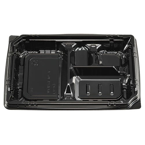弁当容器カチ楽23−16−1黒本体チューパ×12
