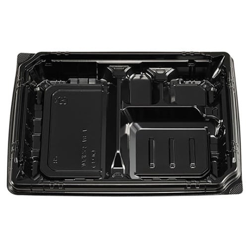 弁当容器カチ楽23−18−1黒本体チューパ×12