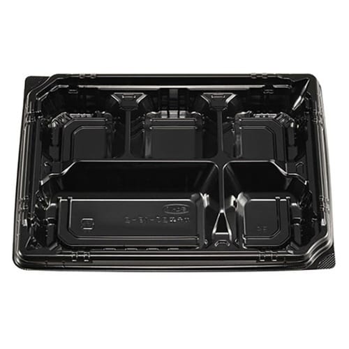 弁当容器カチ楽23−18−2黒本体チューパ×12