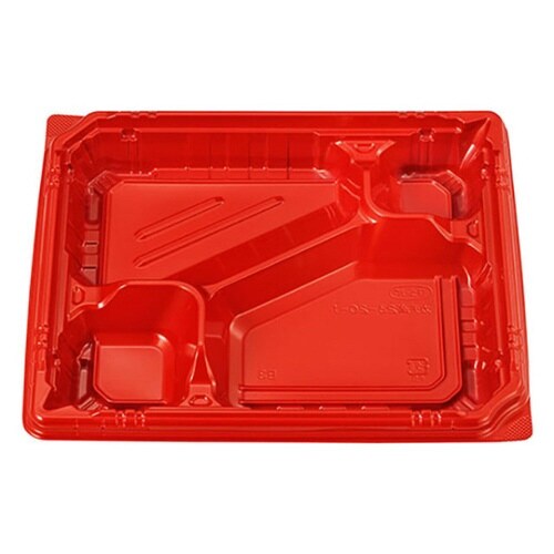 弁当容器カチ楽23−20−1Pレッド本体×12