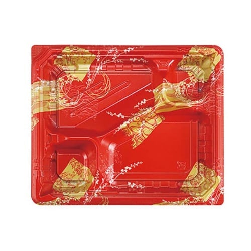 弁当容器カチ楽23−20−1ひより赤本体×12